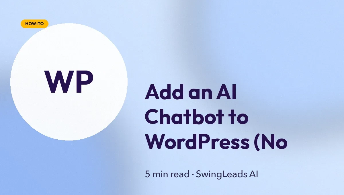 How to Add an AI Chatbot to a WordPress Website (No Plugin Needed)